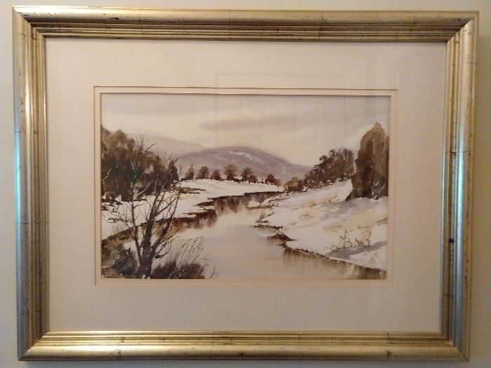 Original watercolor nicely framed/matted, by Lynn Llewellyn Davies, 1988.