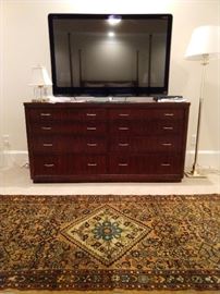 Handsome 8-drawer Bernhardt dresser, with Sharp LC-52LE920UN 52" Internet-ready 1080p LED-LCD HDTV with built-in Wi-Fi.                                                           New, cost is 3,500.00.