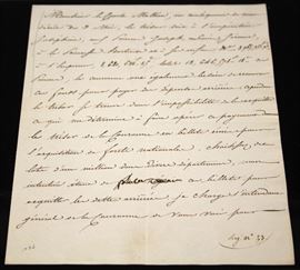 LOT #5020 - NAPOLEON SIGNED LETTER, DATED MAY 1815