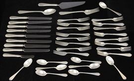 LOT #5024 - TIFFANY & CO. STERLING SILVER FLATWARE, (37) PCS.
