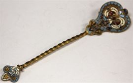 LOT #5031 - 19TH C. RUSSIAN ENAMELED SPOON