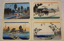 LOT #5294 - LOT OF (24) VINTAGE JAPANESE WOODBLOCK PRINTS