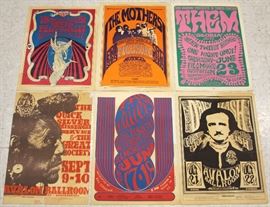 LOT #5353 - LOT OF (6) BILL GRAHAM PRESENTS ROCK POSTERS