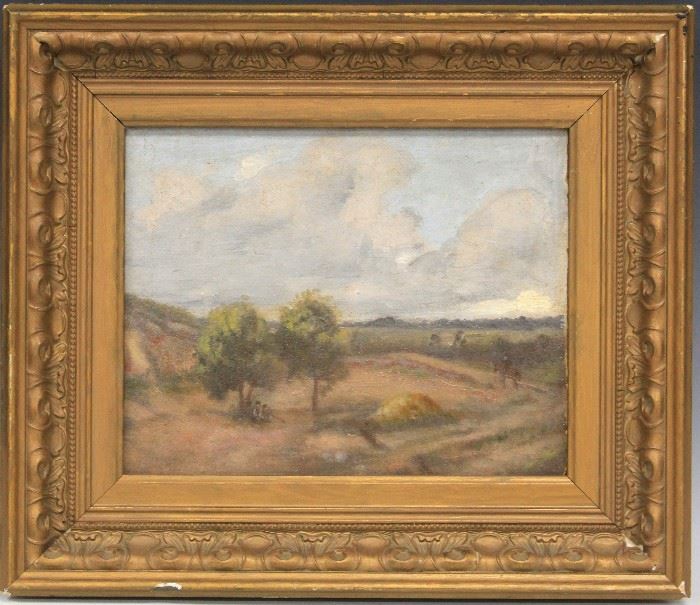 LOT #5401 - 1900'S FRENCH IMPRESSIONIST OIL ON BOARD