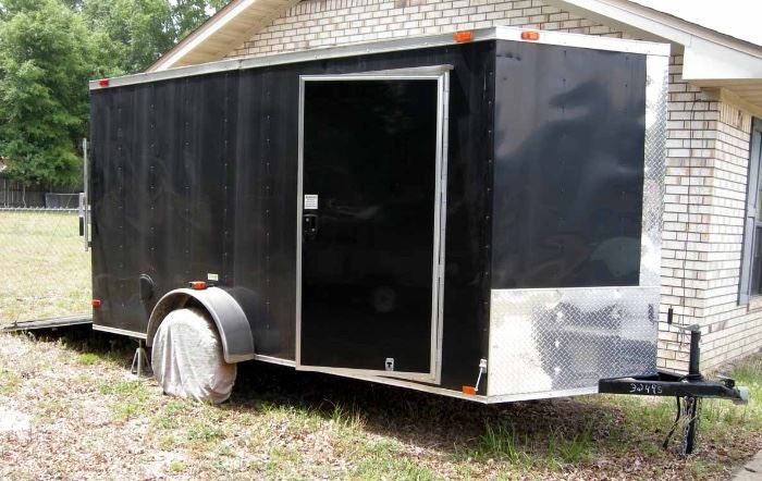 Available for pre-sale: 2012 6'x12' Bendron Titan aluminum box trailer, single axle, V-nose, ramp and side door