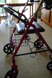 Almost new, top-of-the line Drive walker with seat and brakes.