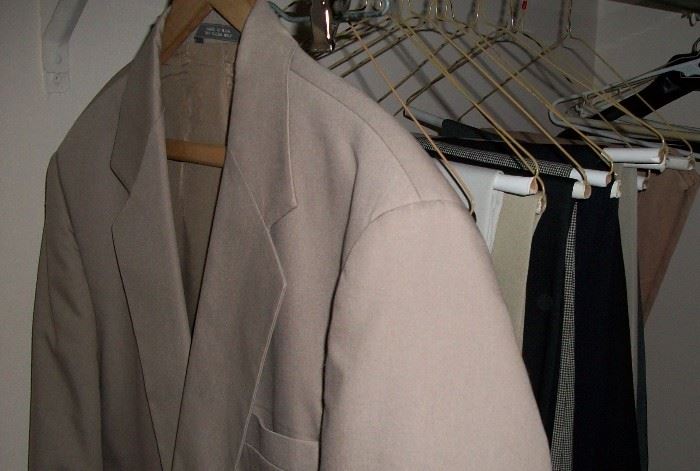 Men's clothes and sport coats.