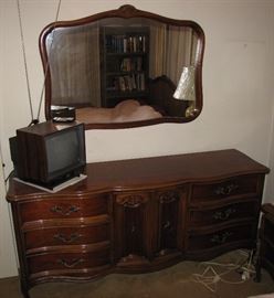 A second dresser available for sale.  It isn't certain if the mirror matches, but it comes awfully close, doesn't it?