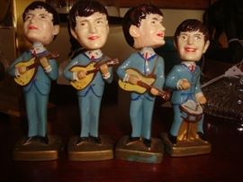 Front view Fab Four cake toppers/nodders