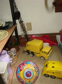 Structo items include the mobile crane(works) and auto transport with chrome cab