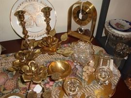 Brass and gold tone items