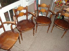 Nice sturdy set of four solid wood chairs, comfy.