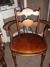 Closer view of chair from set of four