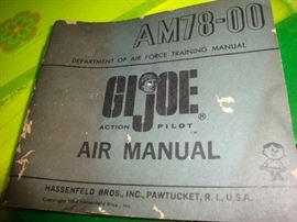 GI Joe manual...vintage. No one has seen Joe since this was issued. Possibly enlisted??