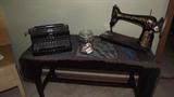 Singer Sewing Machine and Corona Typewriter