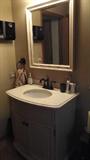 Bathroom sink and mirror