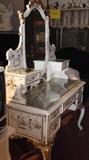 Oriental Dressing Table with inlaid Mother of Pearl and Abalone.