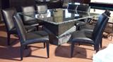 Glass Top Diningroom Table With 8 Chairs