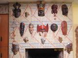 hand carved wood mask from africa