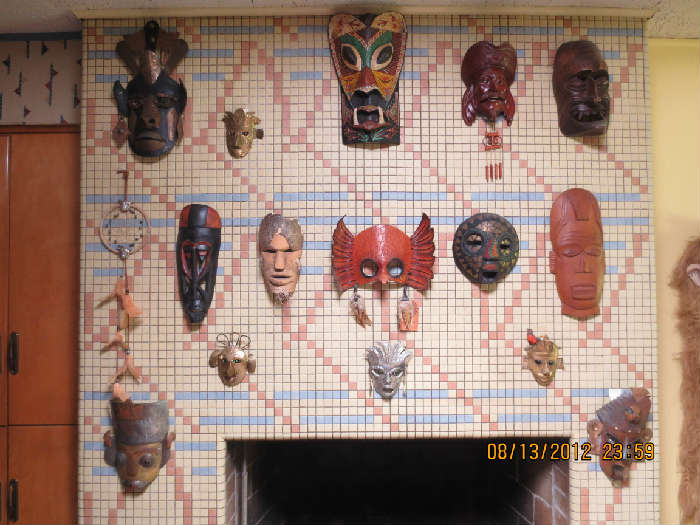 hand carved wood mask from africa