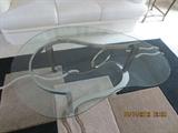 glass cocktail table