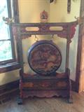 Hand painted asian drum and stand!