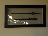 Shadow box frame of cerimonial budhist temple sword