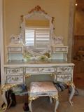 Vanity with stool, Asian theme