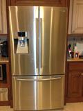Samsung 28.5 cu. ft., water and ice dispenser, twin cooling system, cool select pantry, ez open handle system, auto pull out drawer 36"W X 70" H.
