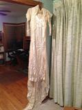 Hand-made Satin and Lace Vintage wedding gown, circa 1900