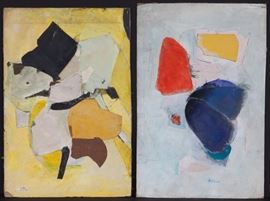 Two Henry Botkin (American, 1896-1983) Mixed Media Paintings