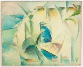 Rufus J. Dryer (American, 1880-1937) "Abstract Seascape"