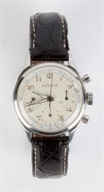 Vintage LeCoultre Stainless Steel Chronograph Valjoux 72