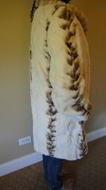 Sculptured Animal Dyed Sheared Mink, Reversible Rain Coat