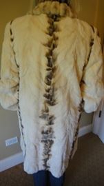 Sculptured Animal Dyed Sheared Mink, Reversible Rain Coat
