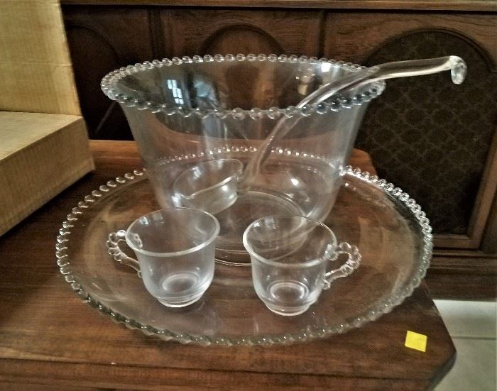 Punchbowl set with over 15 glasses