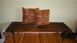 Mid century style slatted bench