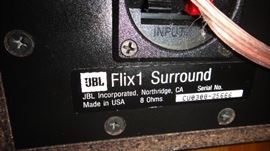 JBL Flix1 Surround Speakers , 2 side speakers, 1 center speaker