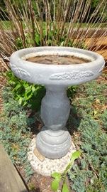 Cement bird bath