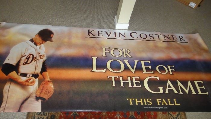 Movie poster, large vinyl poster, “FOR THE LOVE OF THE GAME”
