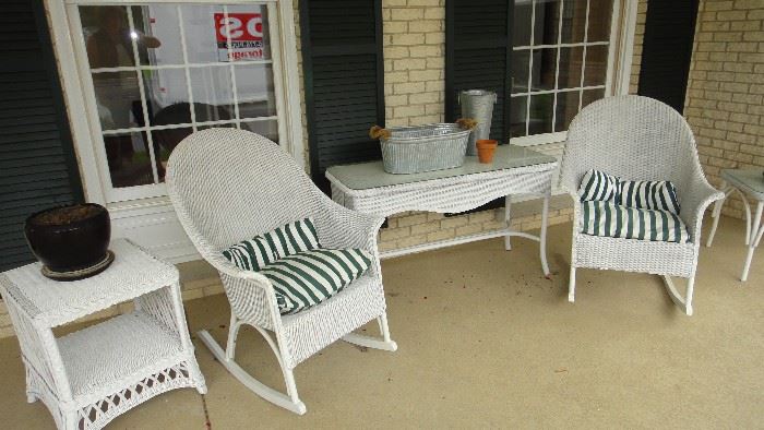 Wicker patio set