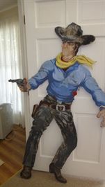 Vintage cut out and painted cowboys