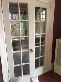 Interior solid french doors 48" opening $200 