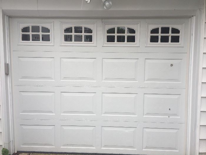 Newer insulated garage door, 96" wide and 83" height.  $600.00. 