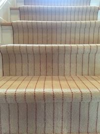 Wool runner 31" wide (15) steps. Landing and hall carpeting included. $250.00