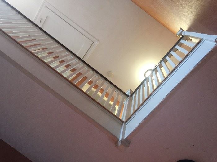 Banisters $300 (138",48") staircase  $250 (163"), newels $50 each. Last to remove on Sunday.