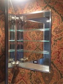 Master bath mirrored medicine cabinet. 20 X 30". $125