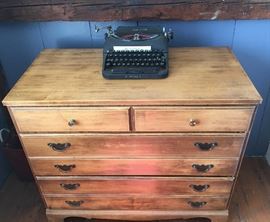Sixty-year-old bureau. This one is refinished. There is a matching one that's unfinished that we are selling as well.