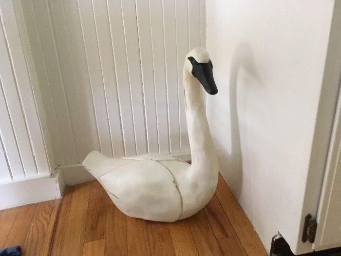 Large decorative swan can be used both indoors and outdoors.   1 1/2 feet
