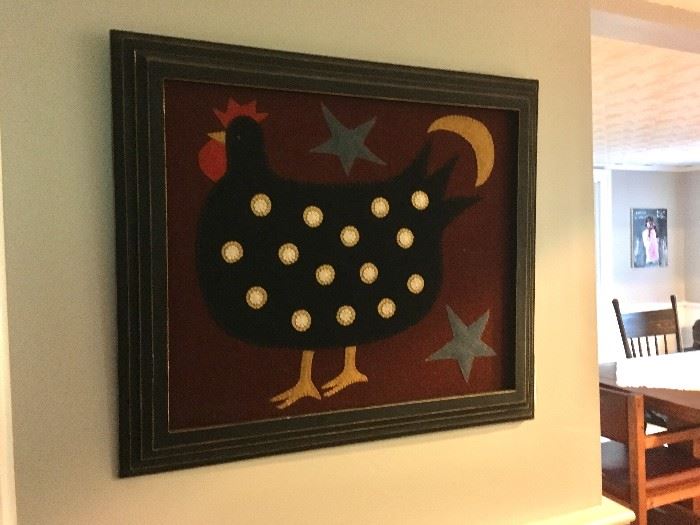 Folk art professionally framed. 